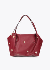 Multi-studded leather effect shopper