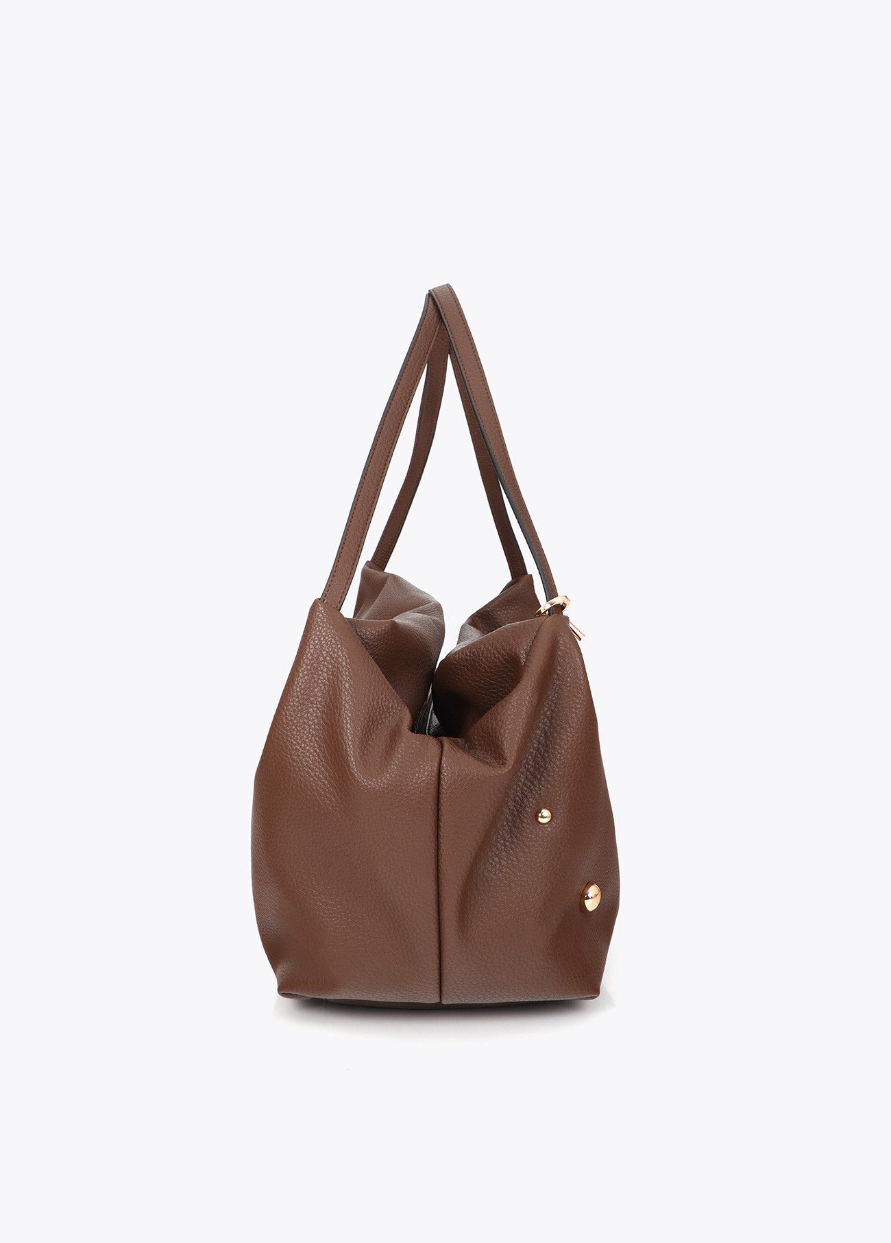 Multi-studded leather effect shopper