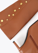 High boot with jewel application detail