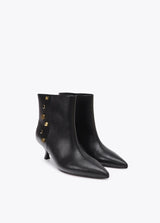 Heel ankle boots with jewel appliqué detail