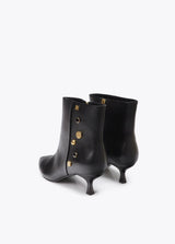Heel ankle boots with jewel appliqué detail