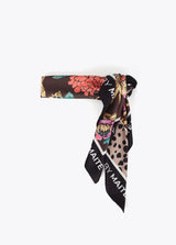 M scarf and floral print 90x90cm