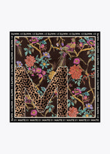M scarf and floral print 90x90cm