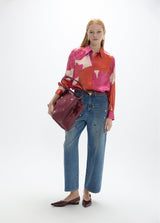 Straight denim with splash of coloured studs