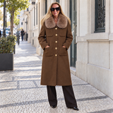 Casaco Millie MAPO — BROWN 01 MAE — gola conforme camel aprovada