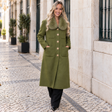 Casaco Millie MAPO — GREEN 02 JOANA — gola conforme camel aprovada